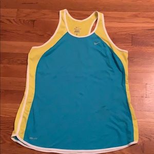 Women’s Nike Blue and yellow Athletic Tank top